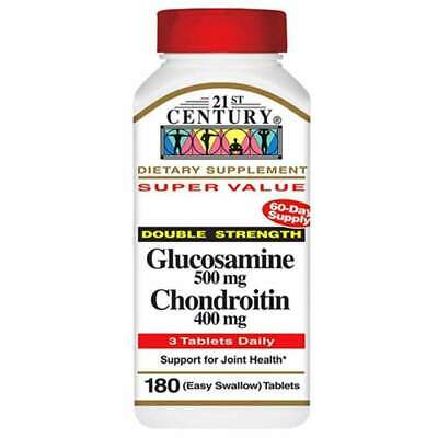 21st Century Double Strength Glucosamine Chondroitin Tablets, 180ct 740985226391