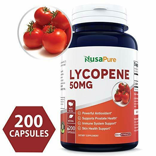 Dietary Supplement Lycopene 50MG Powerful Antioxidant 100% Natural 200 Capsules