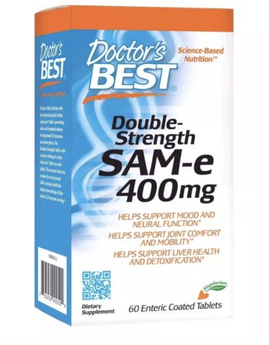 Doctor's Best SAM-e 400 mg Mood and Neural Function, Joint Comfort, Liver Health