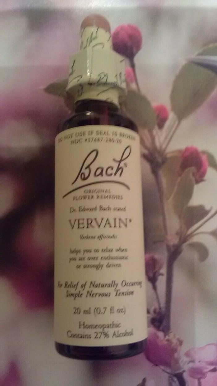 Bach Flower Remedies Essence Vervain - 0.7 Fl Oz 20 ml.