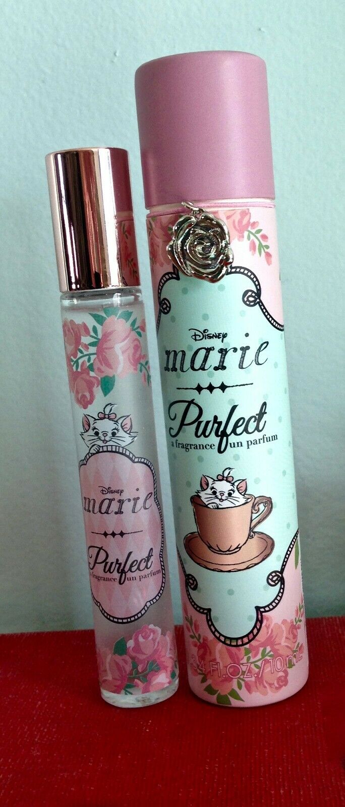 Disney Marie Kitten Purfect Fragrance Perfume Roll on w Charm NEW