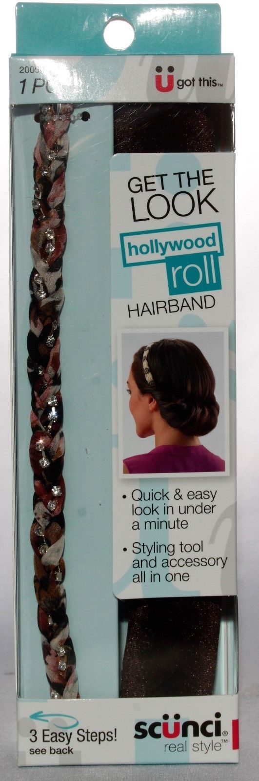 NEW!! Scunci Hollywood Roll Hairband / Headwrap