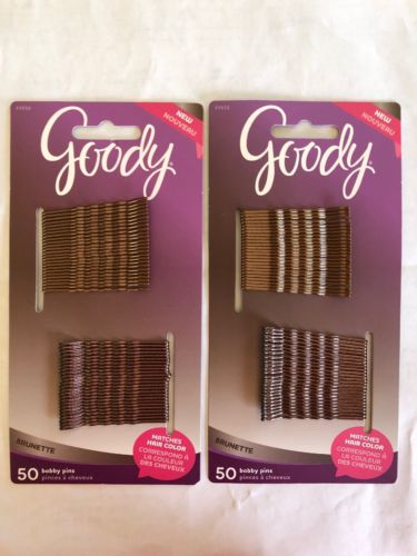 Goody 23531 Bobby Pins - Brunette - 2 Packages of 50