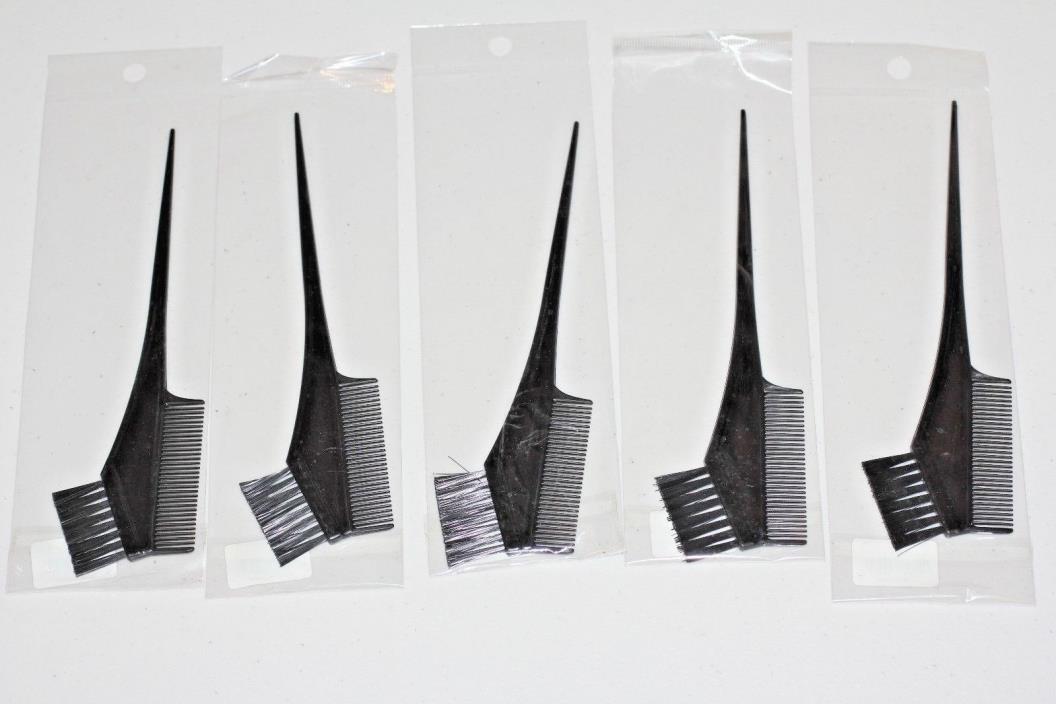 Hair Dye Color Tint Tool ~ SET OF 5 ~ Double Sided Comb Brush Tool 8