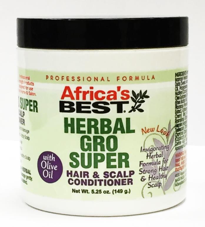 Africa's Best Herbal Gro Super Hair & Scalp Conditioner With Olive Oil 149g