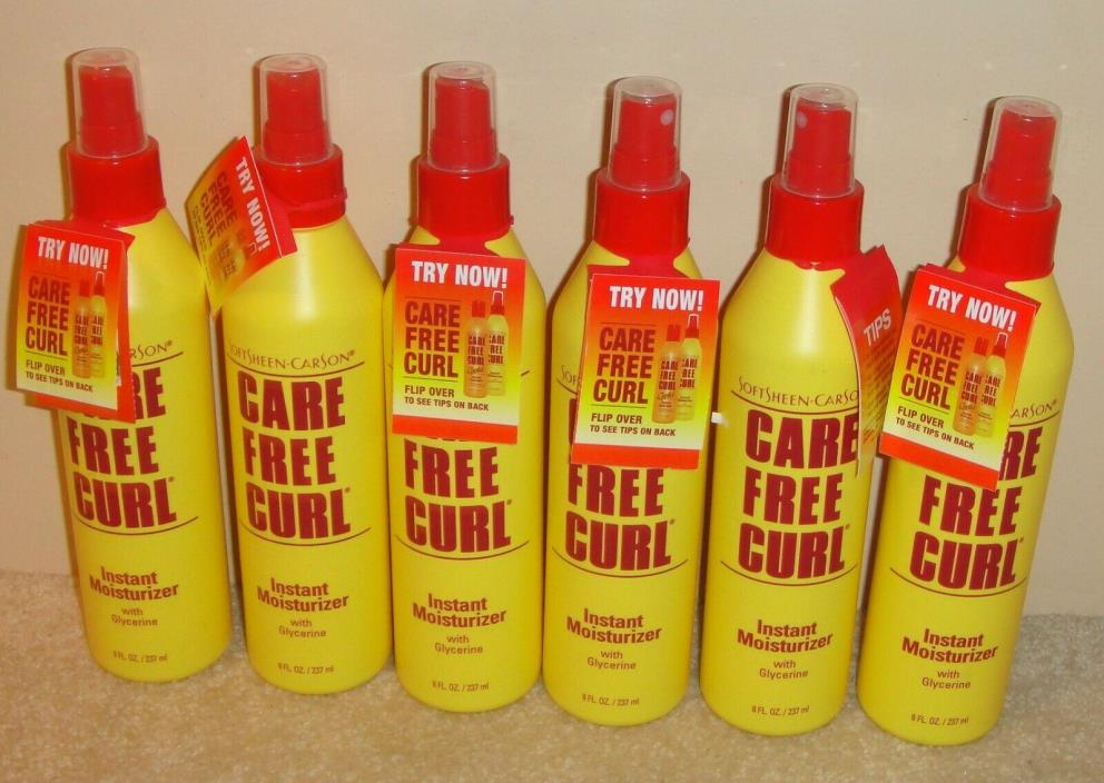 Lot of 6 Softsheen Carson Care Free Curl Instant Moisturizer with Glycerine 8 oz