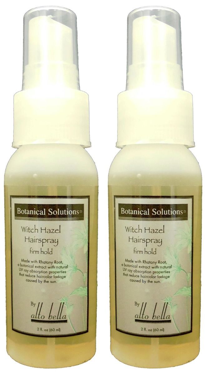 Alto Bella - Botanical Solutions Witch Hazel Firm Hold Hairspray 2oz (Pack of 2)