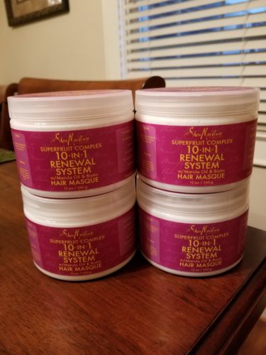 4 Shea Moisture 10-in-1 Renewal System Superfruit Hair Masque 12 oz Each New!!