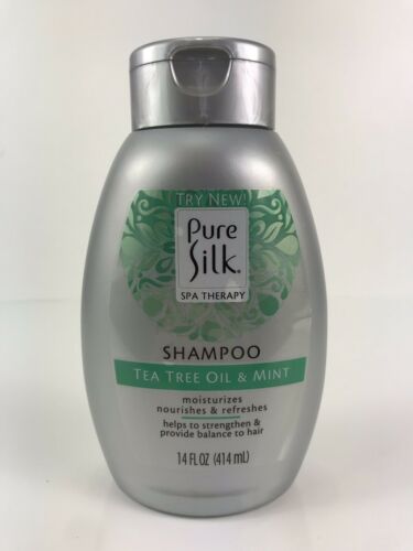 PURE SILK Spa Therapy Shampoo Tea Tree Oil & Mint 14 OZ 414 ML