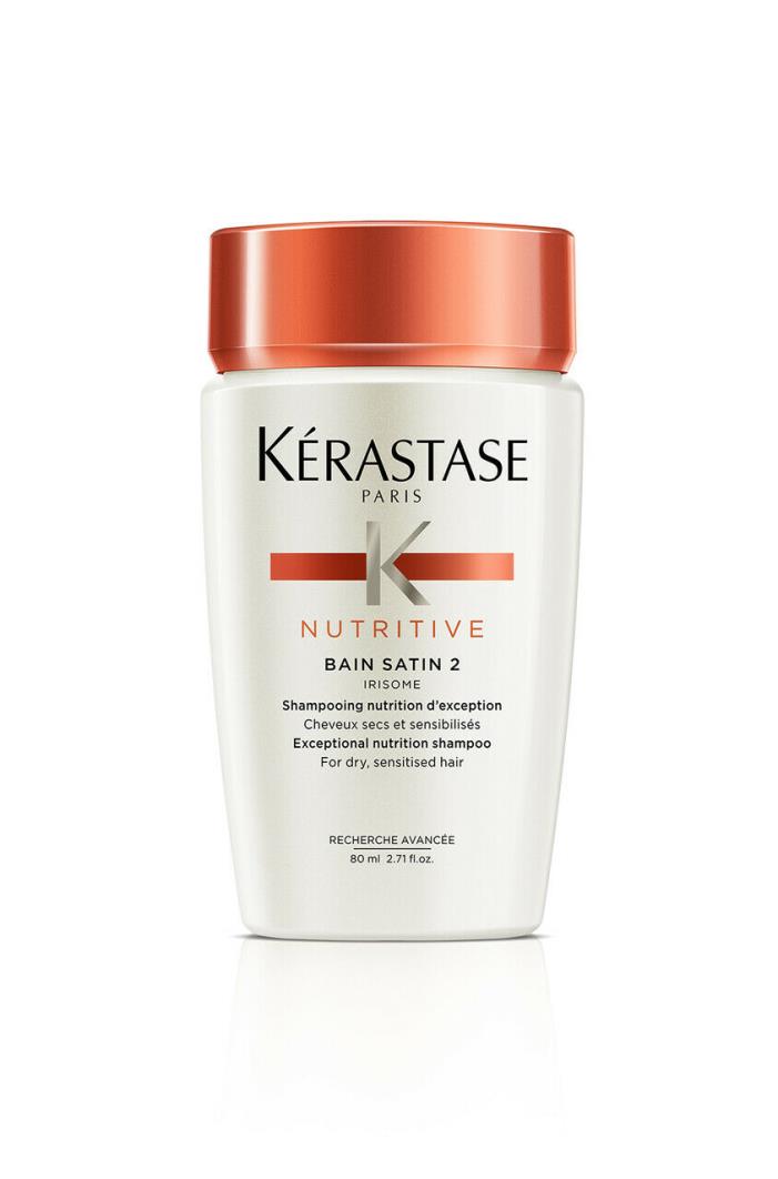 Kerastase Bain Satin 2 Hair Shampoo 80ml/ 2.71 oz - Travel - NEW