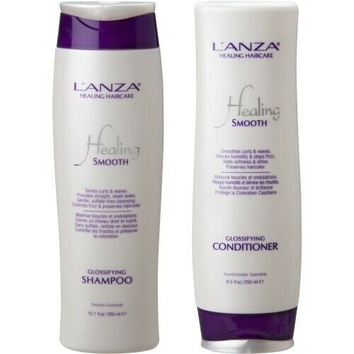 L'anza Smooth Glossifying Smoothing Shampoo (10.1 OZ) & Conditioner (8.5 OZ) DUO