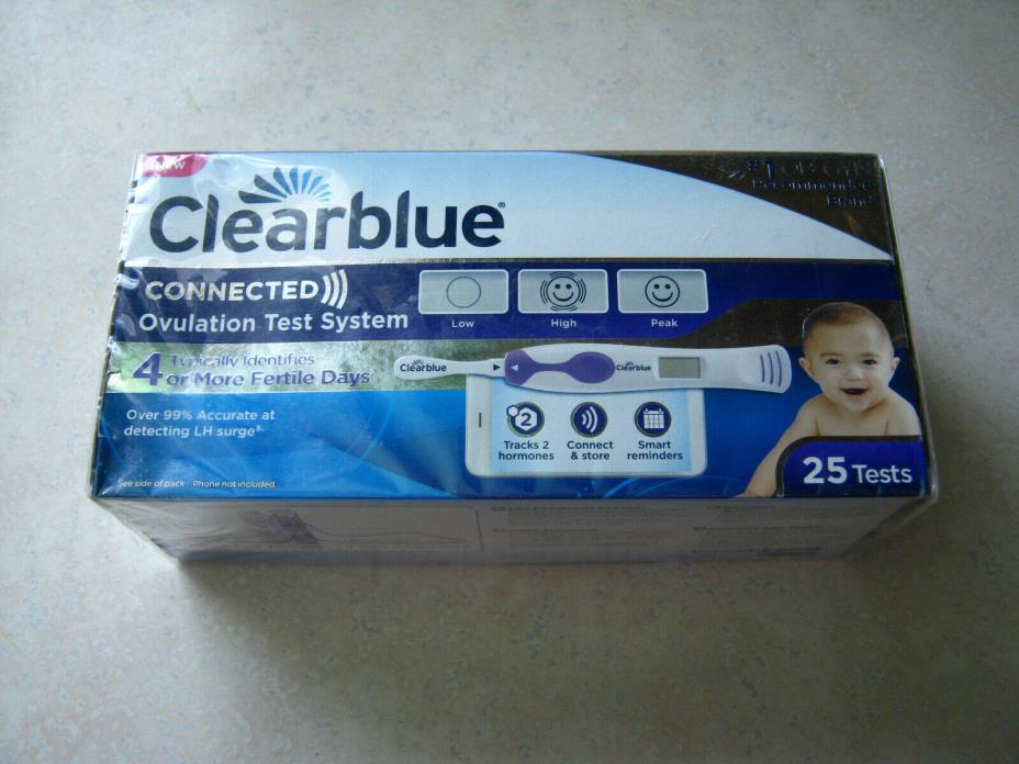 1 Clearblue Connected Ovulation Test System with Bluetooth 25 Tests EXP 3/31/19