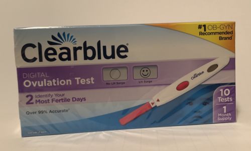 Clearblue DIGITAL Ovulation Test I Month Supply 10 Tests Exp 2/28/19 HB17