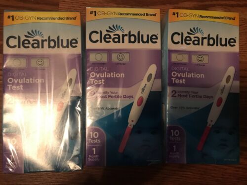 Lot Of 3 Clearblue DIGITAL Ovulation Test 30 Tests Total Fertility