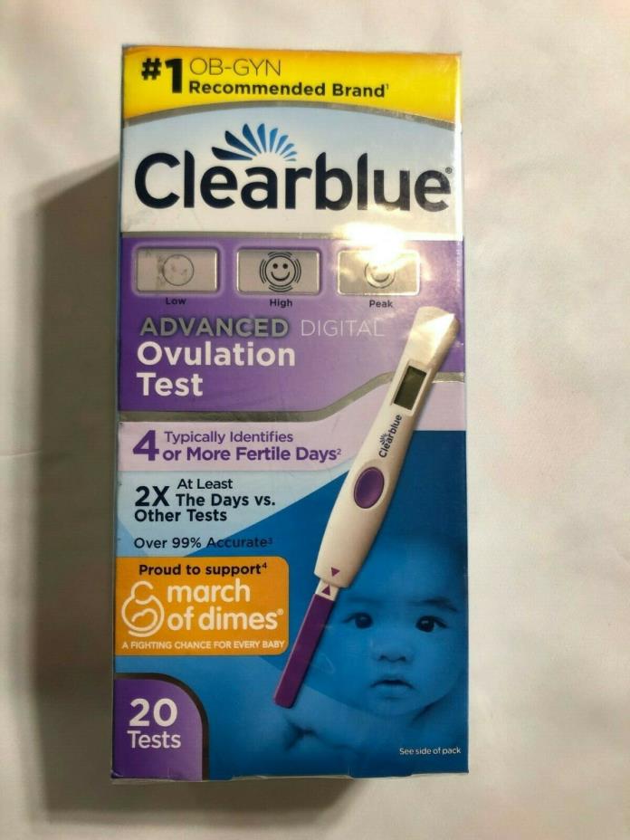 Clearblue Fertility 20 Advanced Digital Ovulation Test EXPIRES 04/2020