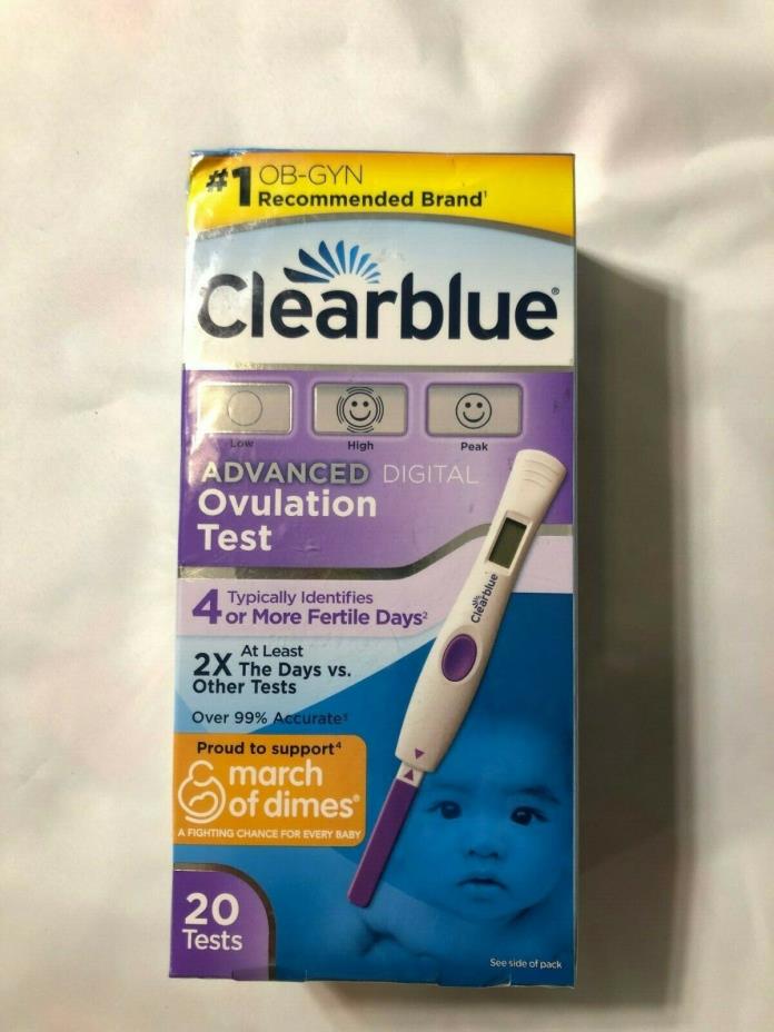 Clearblue Fertility 20 Advanced Digital Ovulation Test EXPIRES 12/2019