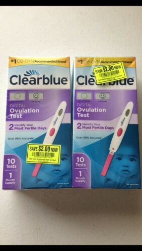 2 x Clearblue DIGITAL OVULATION TEST - 10 Tests Each - 12/18