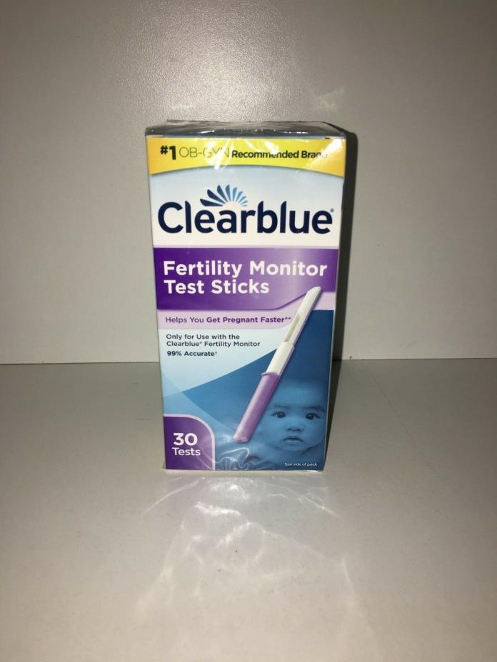 1 Brand NEW Clearblue Fertility Monitor Test Sticks AUTHENTIC SEALED 30 Sticks