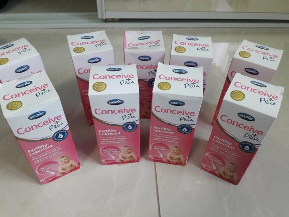 9 brand new boxes sasmar conceive plus fertility lubricant 8 applicators