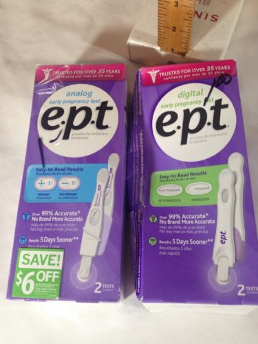 Lot EPT e.p.t. Digital & Analog Early Pregnancy Tests 4 Tests Total Ex 7/2019