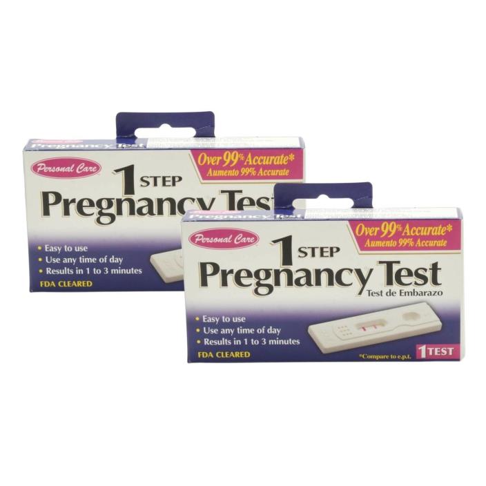 2 Pack 1 Step Early Pregnancy Urine Test Strips Kit Stick Home Women FDA Cleared