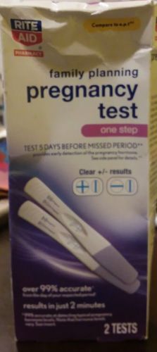 Rite Aid Family Planning One Step Pregnancy Test (2 Test) *Read Details*