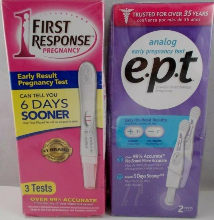 1 First Response & e.p.t. Early Pregnancy Test TWO Box Special ~ Free Shipping