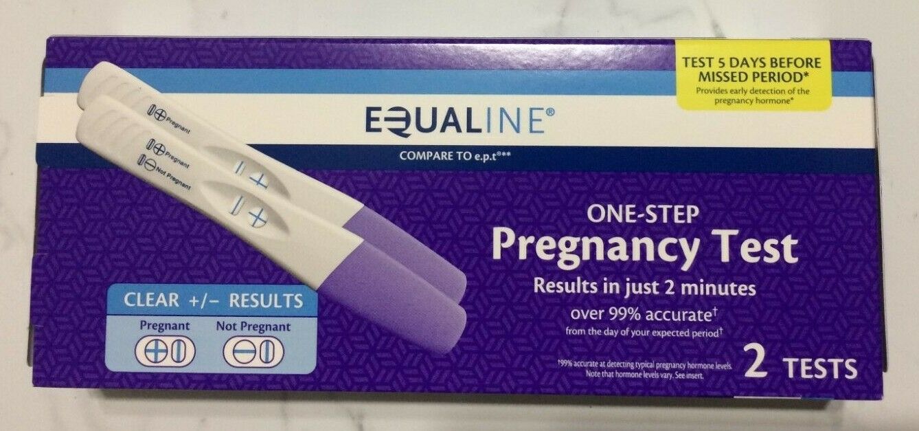 Equaline One Step Pregnancy Test 2 test Exp 5/31/2021 Results 2 minutes