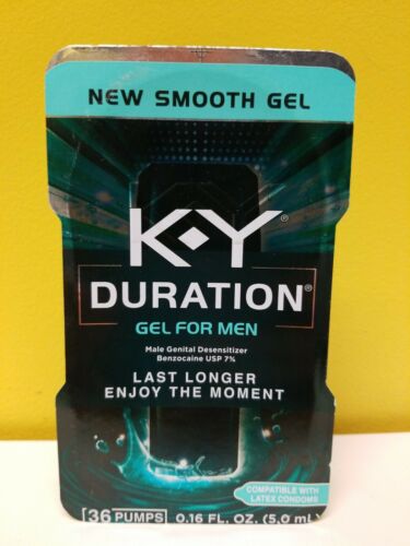 KY Duration Gel for Men 36 Pumps 0.16 oz.  Exp. 01/2020.  New, Sealed Box.
