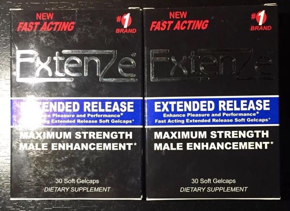 2X EXTENZE Extended Release Maximum Strength Fast Acting Male Enhancement 60ct