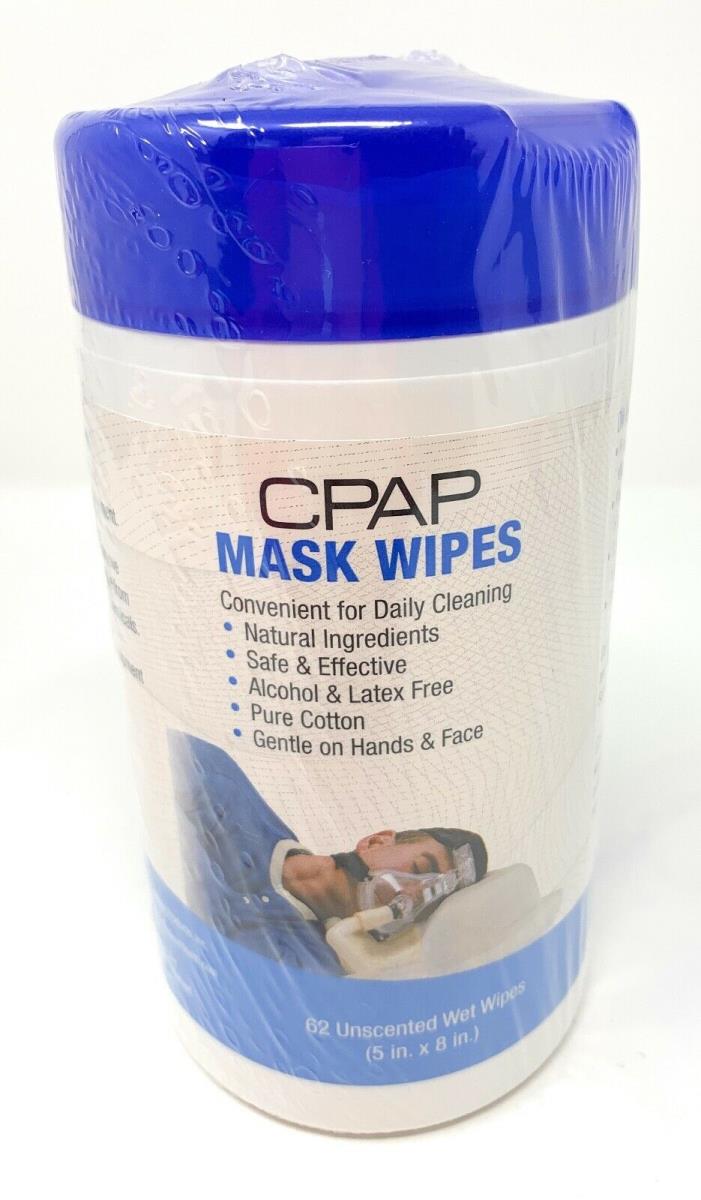 CPAP Mask Wipes 62 ct Contour Unscented Wet Wipes