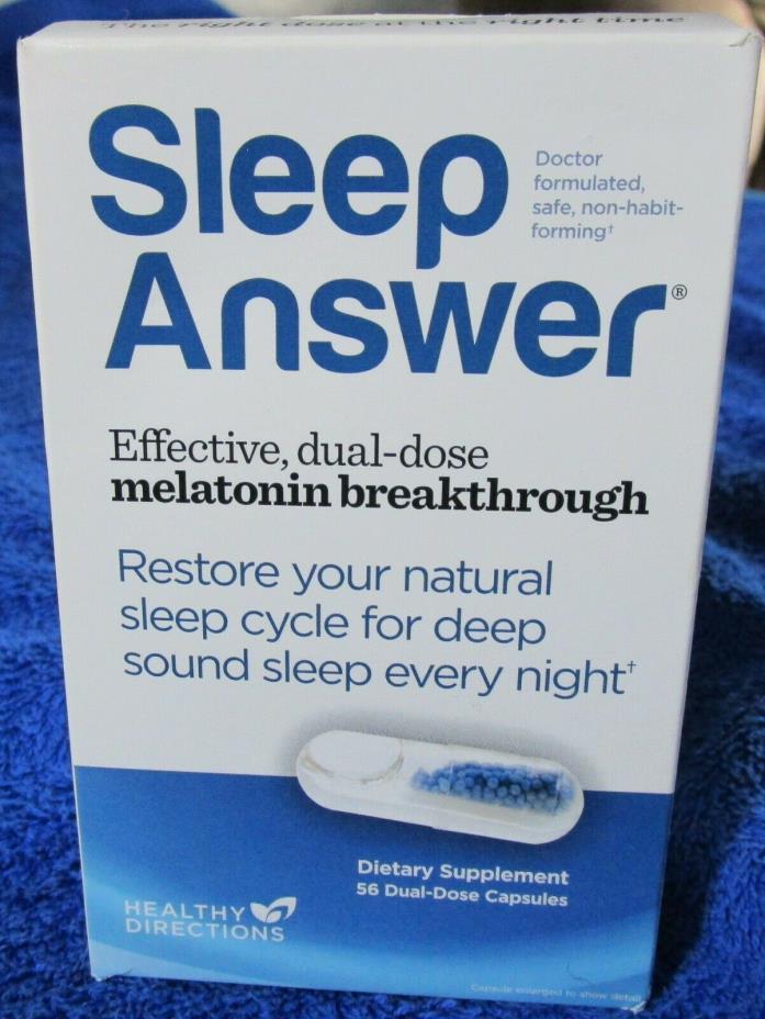 Healthy Directions Sleep Answer Dual-Dose Melatonin Dietary Supplement 56 Caps