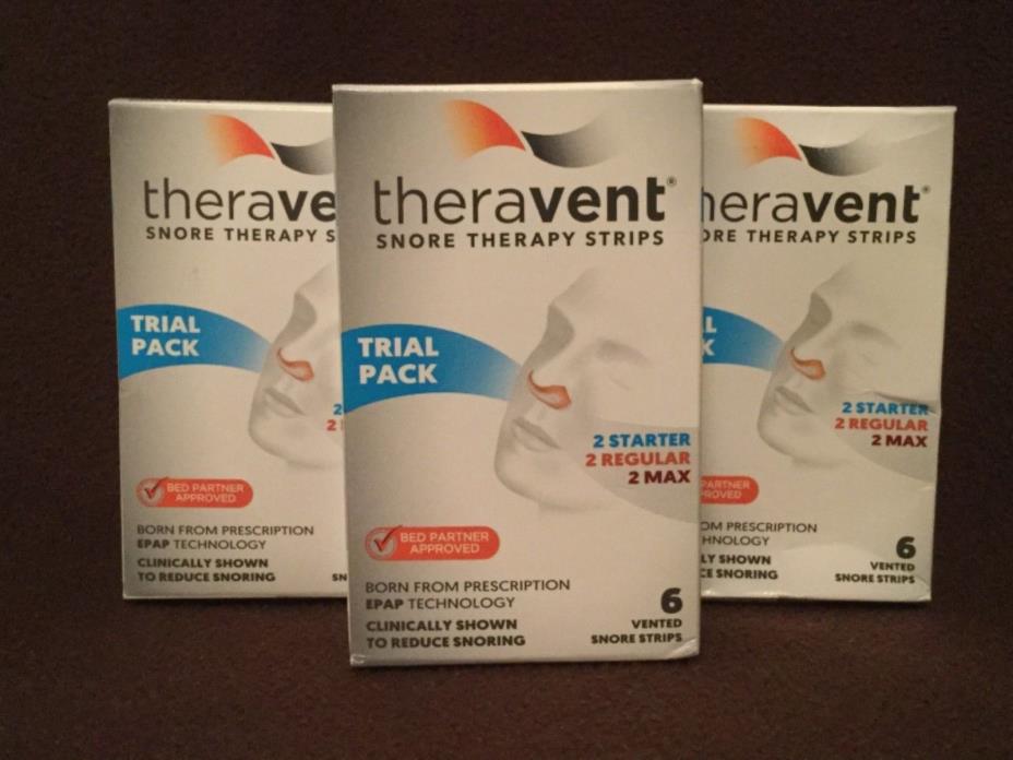 Theravent Trial Pack Snoring Therapy 3 Pack ~ 18 Night Supply