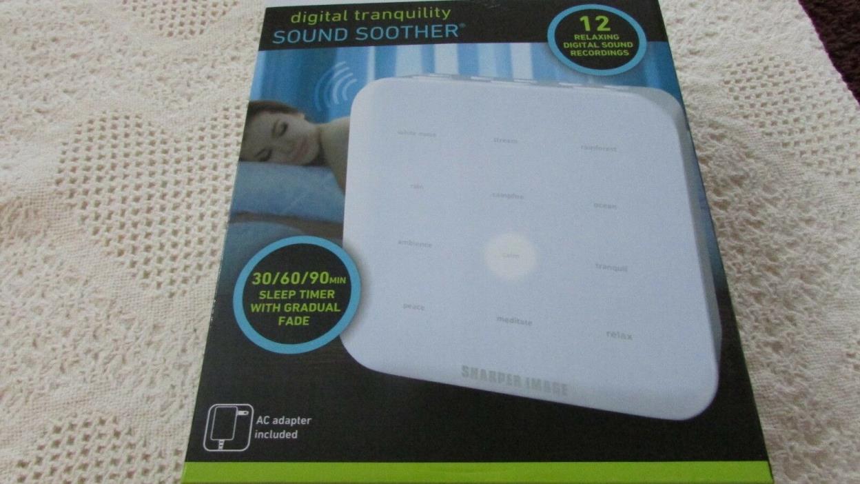 Sharper Image Digital Tranquility Sound Soother 12 Sounds 30/60/90 Sleep Timer