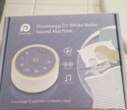 Dreamegg D1 White Noise Sound Machine w/Baby Soothing Night Light Relaxing Sound