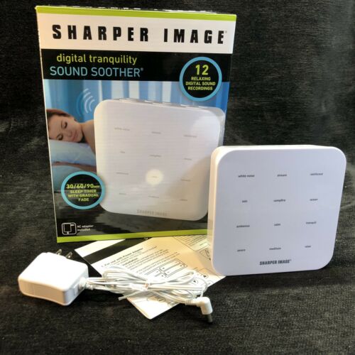 Sharper Image Digital Tranquility Sound Soother 12 Sounds 30 60 90 Sleep Timer