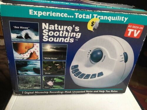 Nature's Soothing Sounds White Noise Sleep Machine - Battery Powered Portable