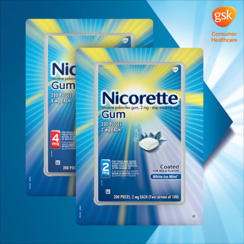 Nicorette White Ice Mint Gum, 200 Pieces