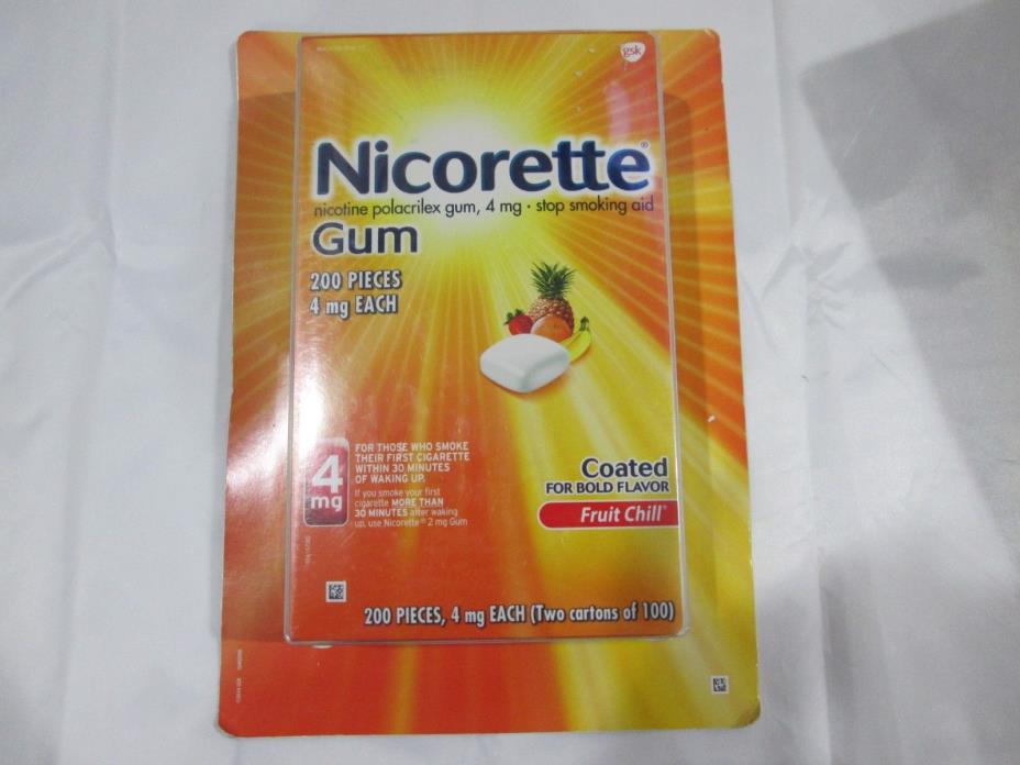 Nicorette Fruit Chill 4 mg Nicotine Polacrilex Gum 200 pcs NEW SEALED