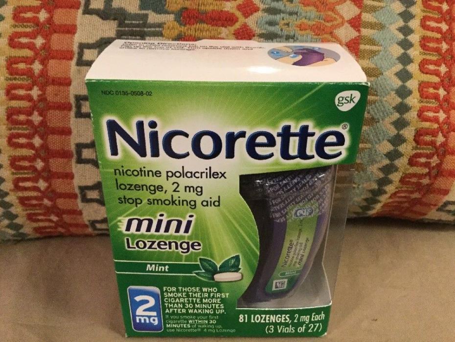 Nicorette Mini Lozenge Mint - 81 Count 2 mg EXPIRATION DATE- 2/19