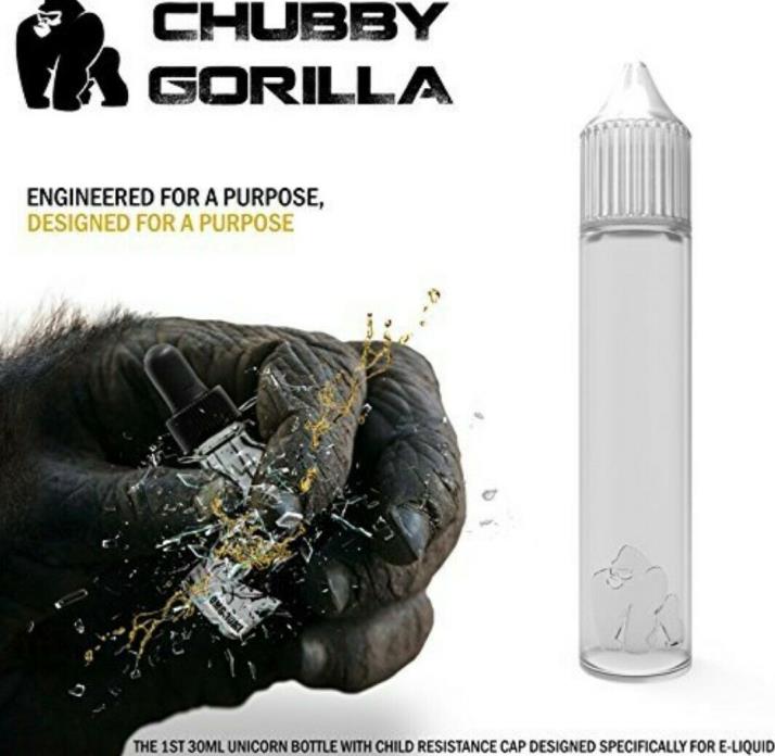 3000 Chubby Gorilla 30ML CRC Child Resistant Signature Unicorn Bottles 1000/Case