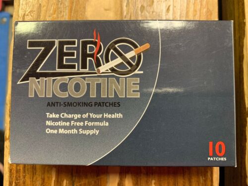 NIB Zero Nicotine Anti-Smoking Patches Stop Smoking Naturally  10 patches Month