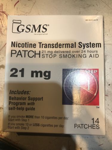Step 1 Clear Nicotine Patch - 21mg - 14 Count/ Off Brand Nicoderm CQ