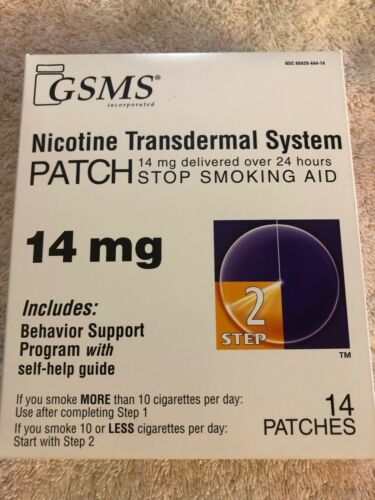 Nicotine Transdermal System Patch 14 Mg Step 2 Exp. Oct. 2019
