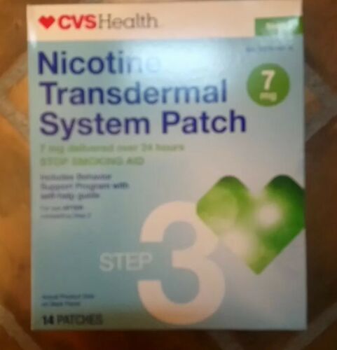 CVS Health Nicotine Transdermal System Patch Stop Smoking 7mg 14 patches 6/2018