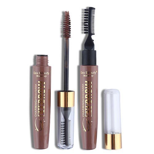 Kiss Beauty All Day Tinted Brown Eyebrow Mascara Dual Ended Tube Brush Comb NEW