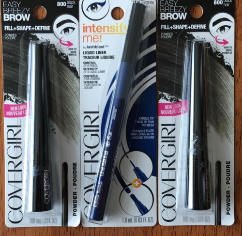 Covergirl Easy Breezy Brow Powder 800 x2 and Intensify me Liquid Liner Sapphire