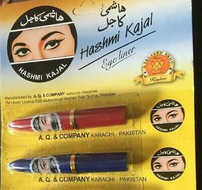 Hashmi Kajal KOHL Eyeliner Black Finest Quality Free Shipping 2 pack