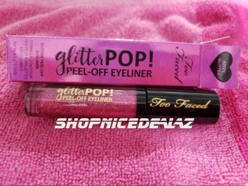 Too Faced Glitter Pop Peel Off Eyeliner Kitty Glitter Pink Eye Liner NEW IN BOX!