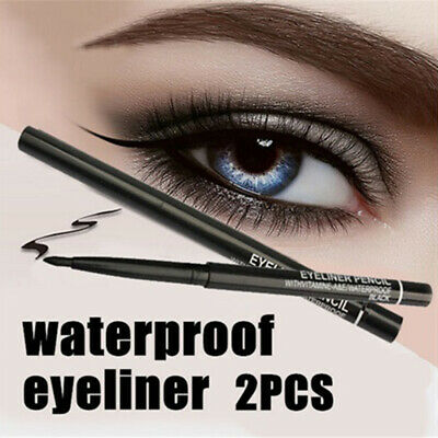 2X Women Waterproof Retractable Rotary Eyeliner Pencil Makeup Cosmetic Tool DEN
